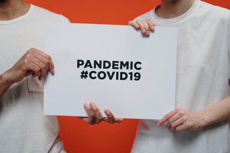 sign that says pandemic #covid19
