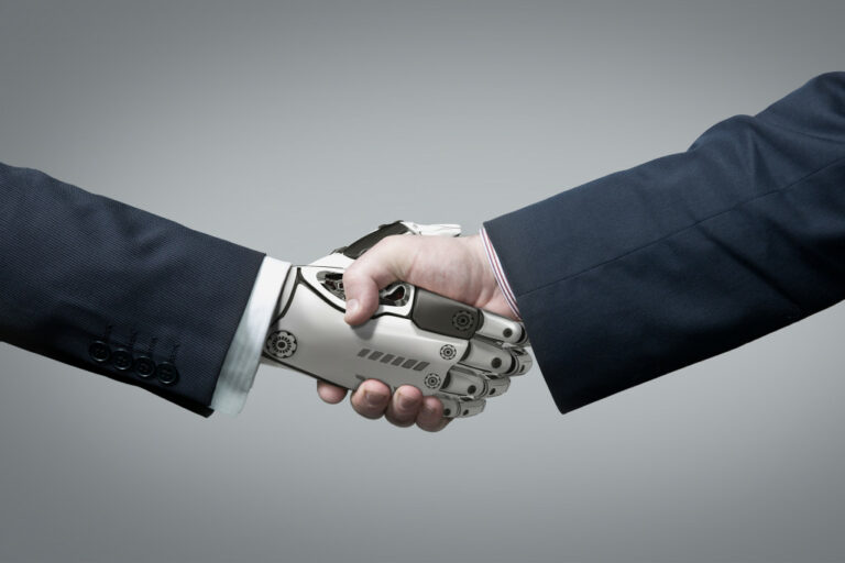 hand shake with robot